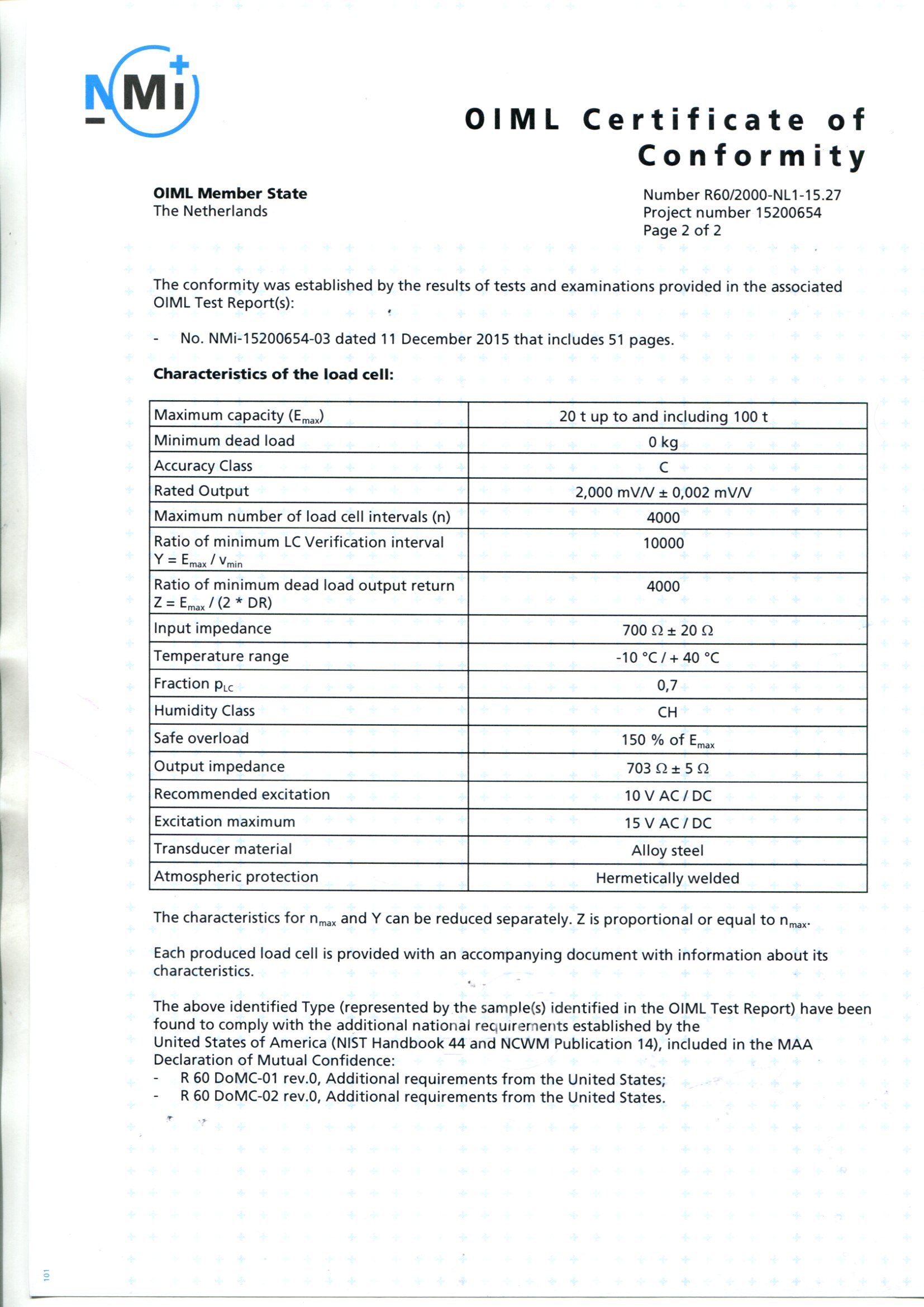 OIML-ZSW（20t~100t） C4