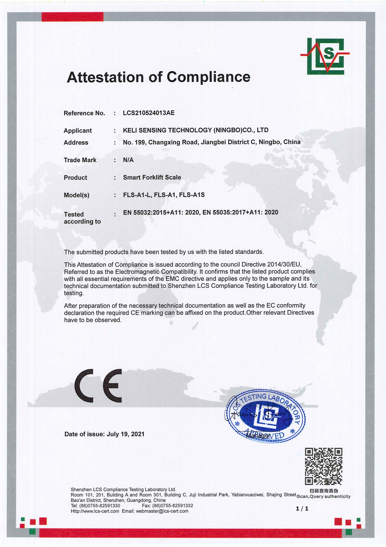 CE认证 FLS-A1-L/FLS-A1/FLS-A1S智能叉车秤